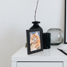 WHEATHUSK frames loading photo conveys simple photo swapping without tools.