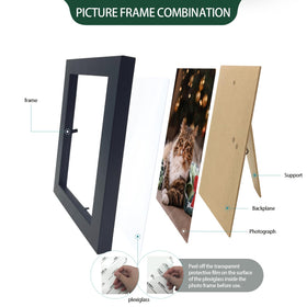 WHEATHUSK frames tabletop display highlights easy viewing and quick photo changes.