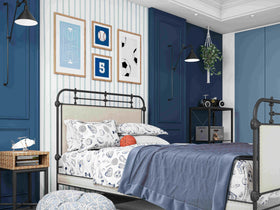 Where The Polka Dots Roam football-themed sheets keep sports lovers comfy during sleep.