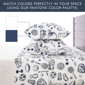 Where The Polka Dots Roam soccer-themed sheets after game night rest