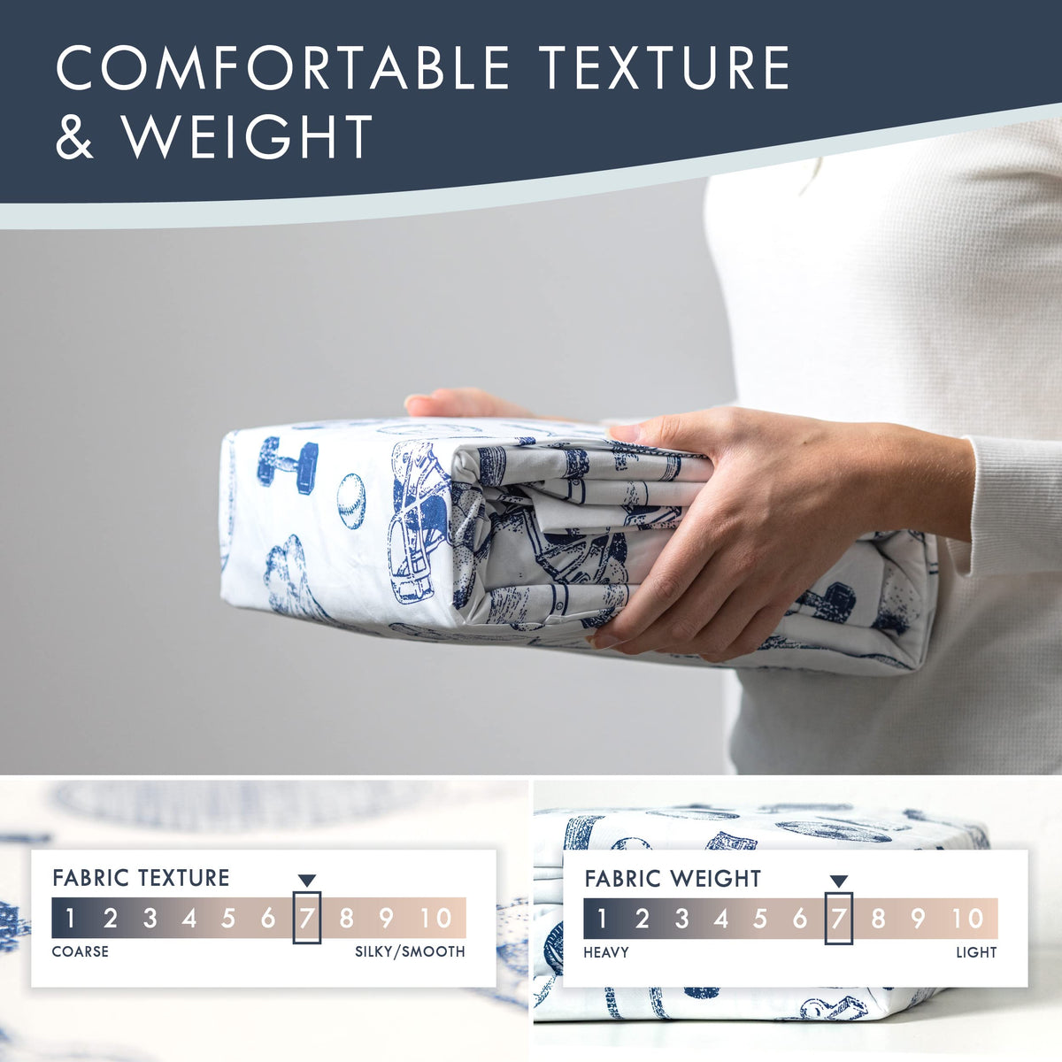 Where The Polka Dots Roam twin-size fitted sheet with 360-degree elastic
