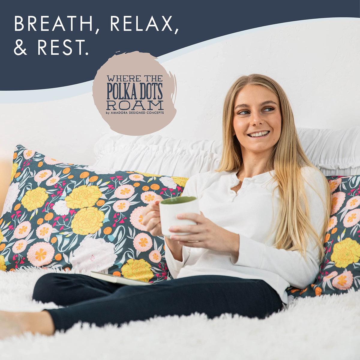 Where The Polka Dots Roam fitted sheet with 360-degree elastic stays put.