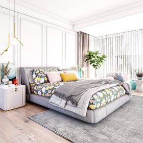 Where The Polka Dots Roam dark floral pillowcases enhancing sleep with easy-care microfiber.