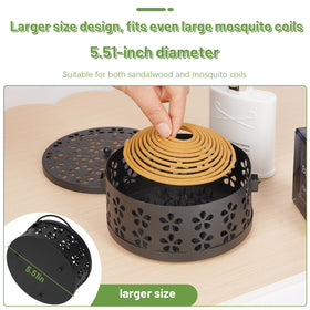 Whiidoom 2-pack black mosquito coil holders for outdoors and home.