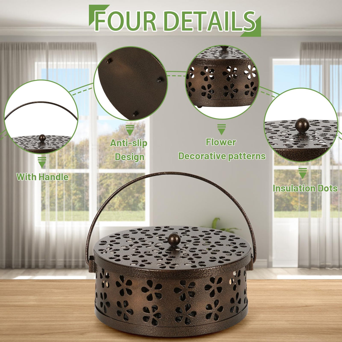 Whiidoom decorative hollow-out design adds ambience to any room.