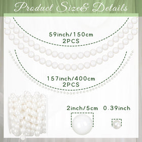 Whimsibelle giant bead strand in white adds a luminous focal point to tables.
