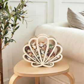 Whimsicorn seashell display box transparent window highlights your collection beautifully.