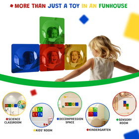 Whimtoyland bubble mirror blue 10in adds light play for tactile exploration