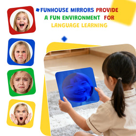 Whimtoyland bubble mirror green 10in supports visual tracking through dynamic reflections