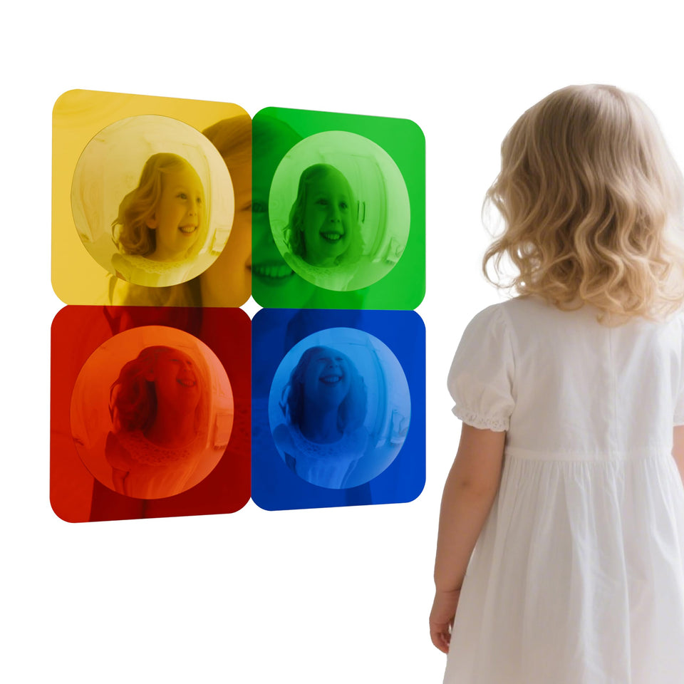 Whimtoyland bubble mirror red 10in offers engaging sensory reflection for focused play
