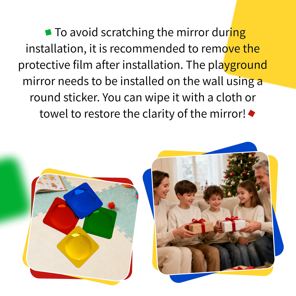 Whimtoyland bubble mirror wall panel green creates engaging reflections for classroom visual development