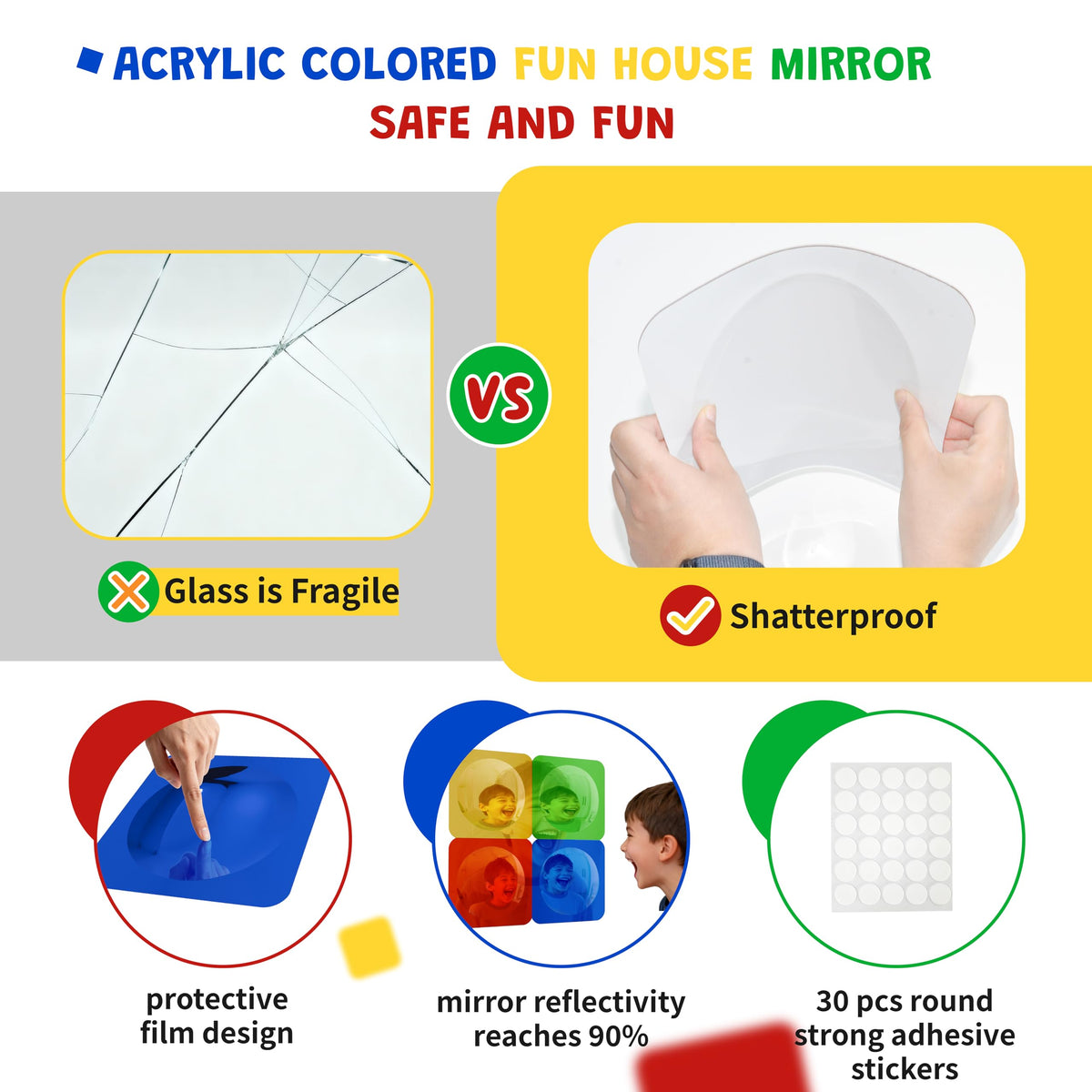 Whimtoyland bubble mirror wall panel red decor supports sensory rooms and calm spaces