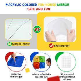 Whimtoyland bubble mirror wall panel red decor supports sensory rooms and calm spaces