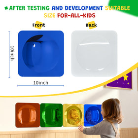 Whimtoyland bubble mirror wall panel yellow enhances bright, soothing corners for kids