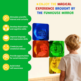 Whimtoyland bubble mirror yellow 10in sparks calm visuals for attentive exploration