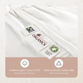 Whisper Organics deep-pocket 17inch fit ensures full coverage on standard queen mattresses.