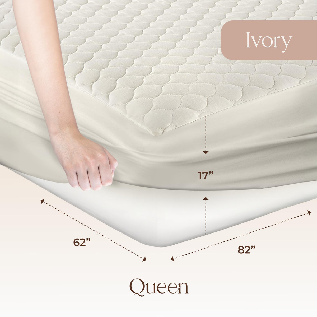 Whisper Organics mattress pad breathable fabric promotes all-season comfort