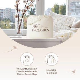 Whisper Organics machine washable for easy care