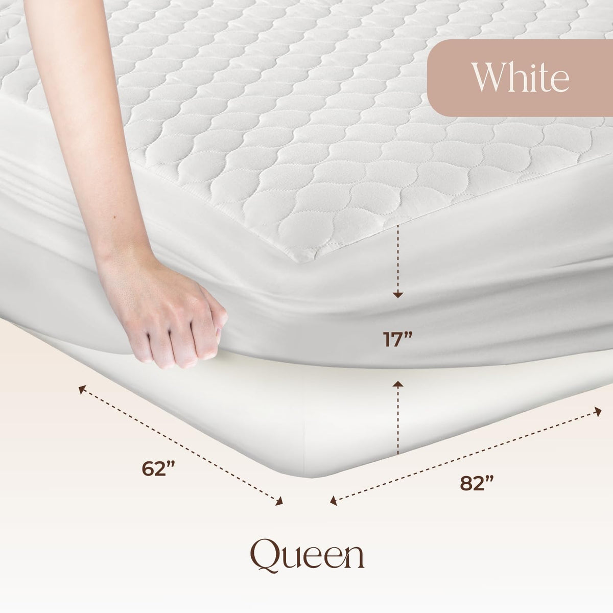 Whisper Organics mattress pad queen-fit demonstrates a secure deep pocket design for a snug protector.