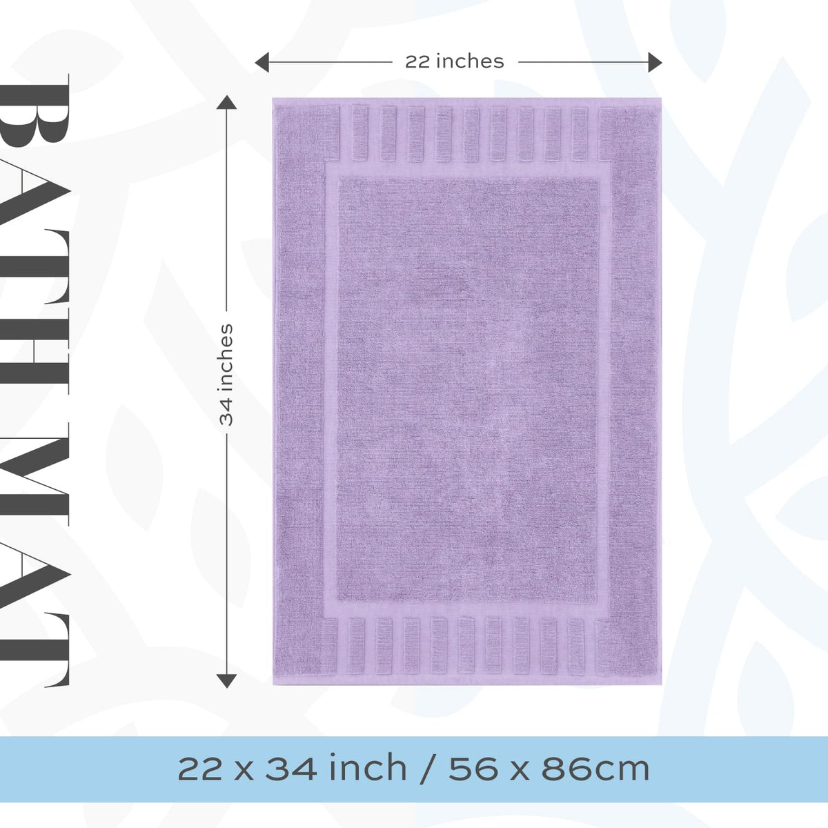 White Classic 1000 GSM cotton bath mat offers absorbent softness.