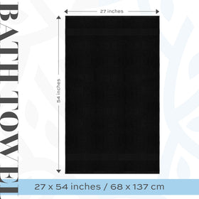 White Classic absorbent fast-dry towels in black for hotel-style bathrooms.