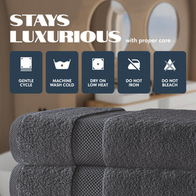 White Classic absorbent, fast-drying towels offer lint-free performance after washing.