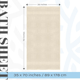 White Classic bath sheet demonstrating quick-dry, high-absorbency performance after use.