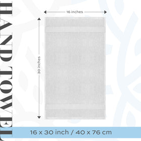 White Classic absorbent towels with dense weave, ideal for daily bathroom use.