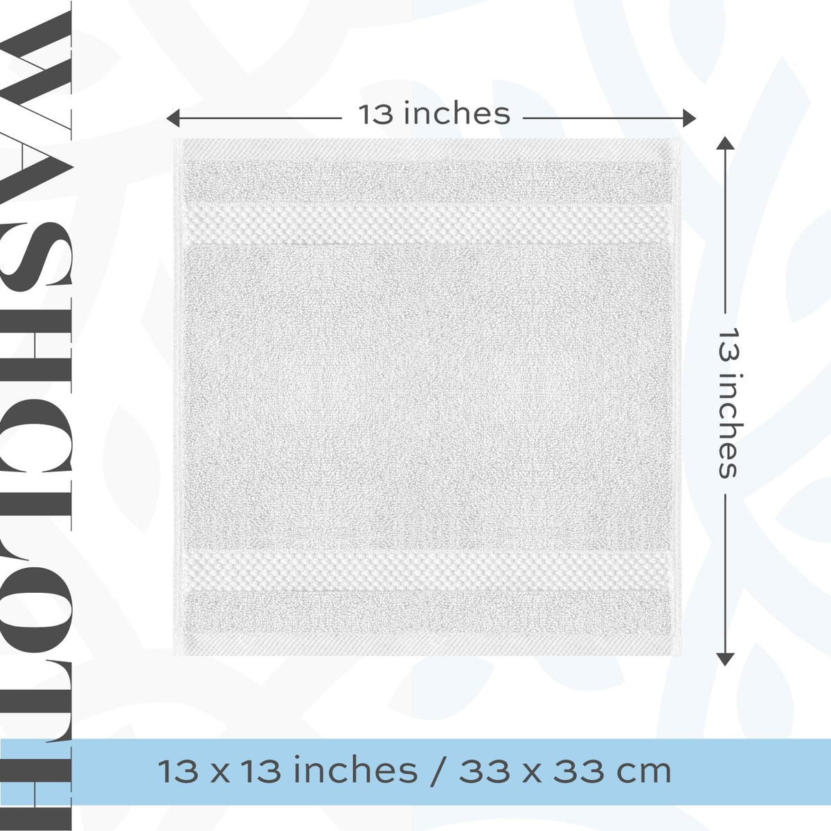 White Classic washcloth in use demonstrates strong absorption for fast, comfortable drying.