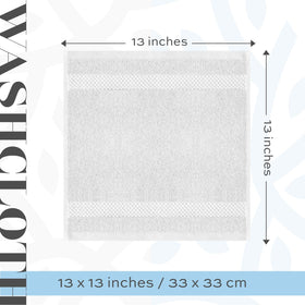 White Classic washcloth in use demonstrates strong absorption for fast, comfortable drying.