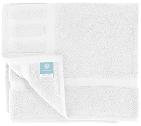 White Classic bath mat dries quickly for faster bathroom routines.