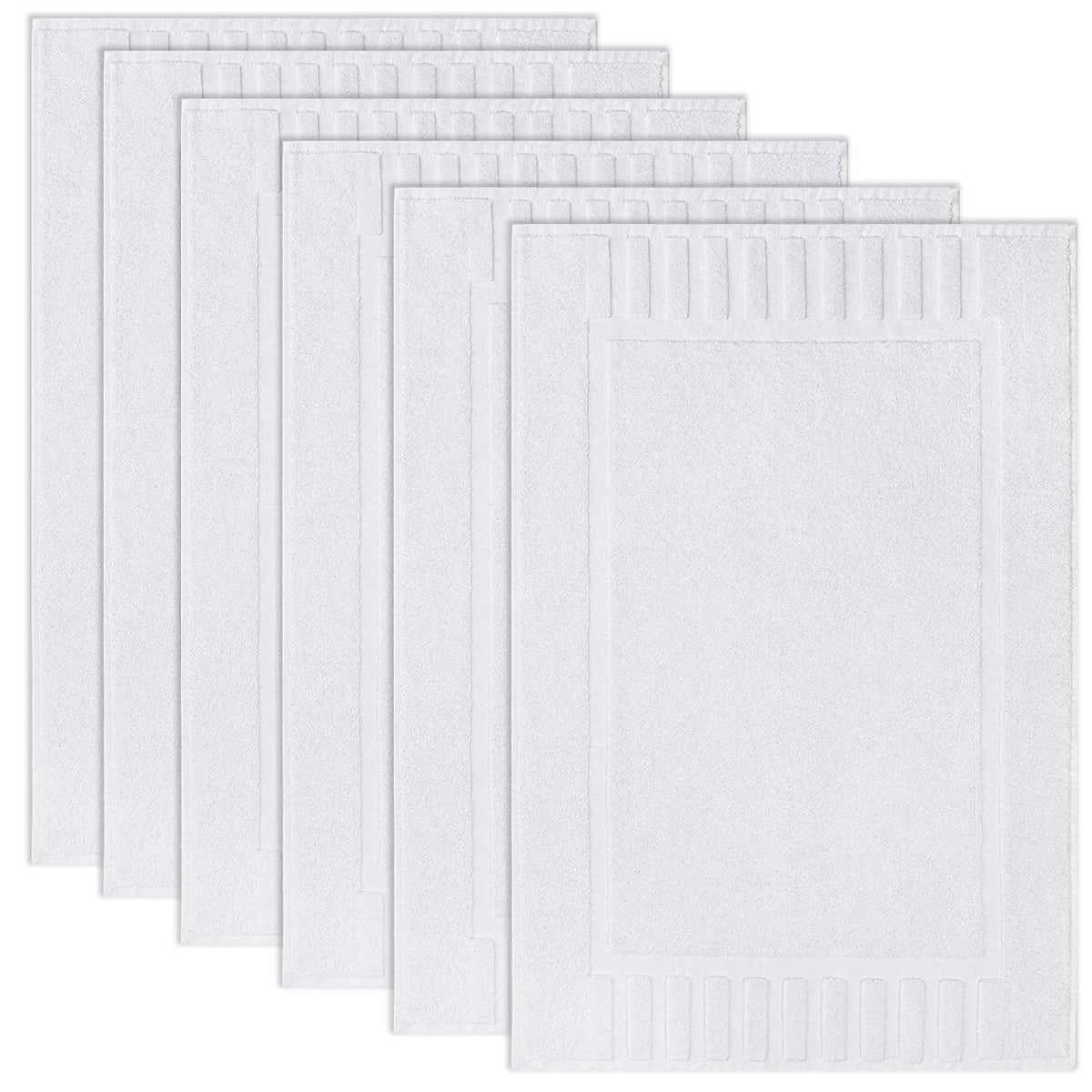 White Classic bath mat non-slip backing keeps it securely in place.