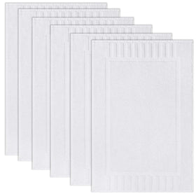White Classic bath mat non-slip backing keeps it securely in place.