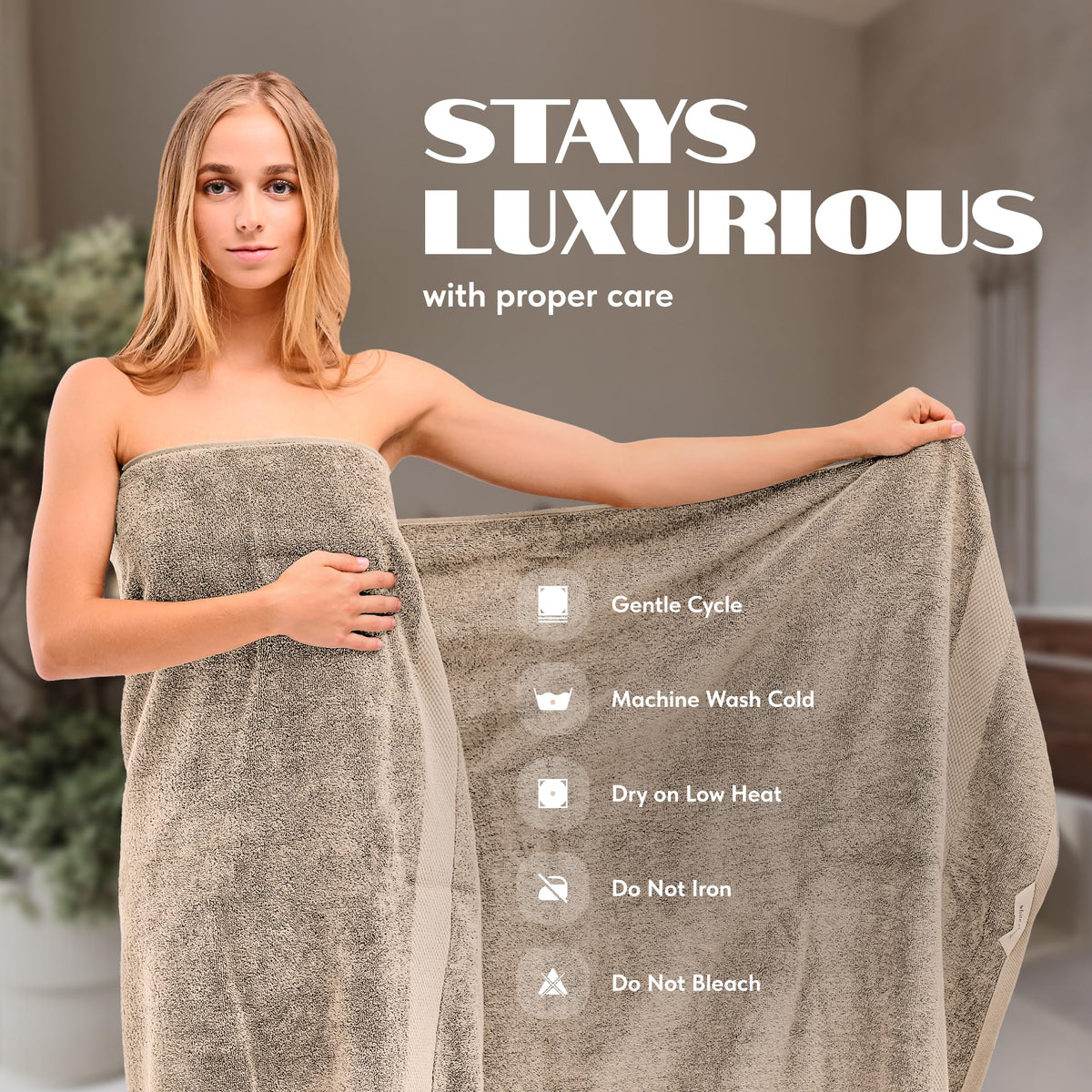 White Classic 2-pack packaging showcases convenient hotel-quality towels