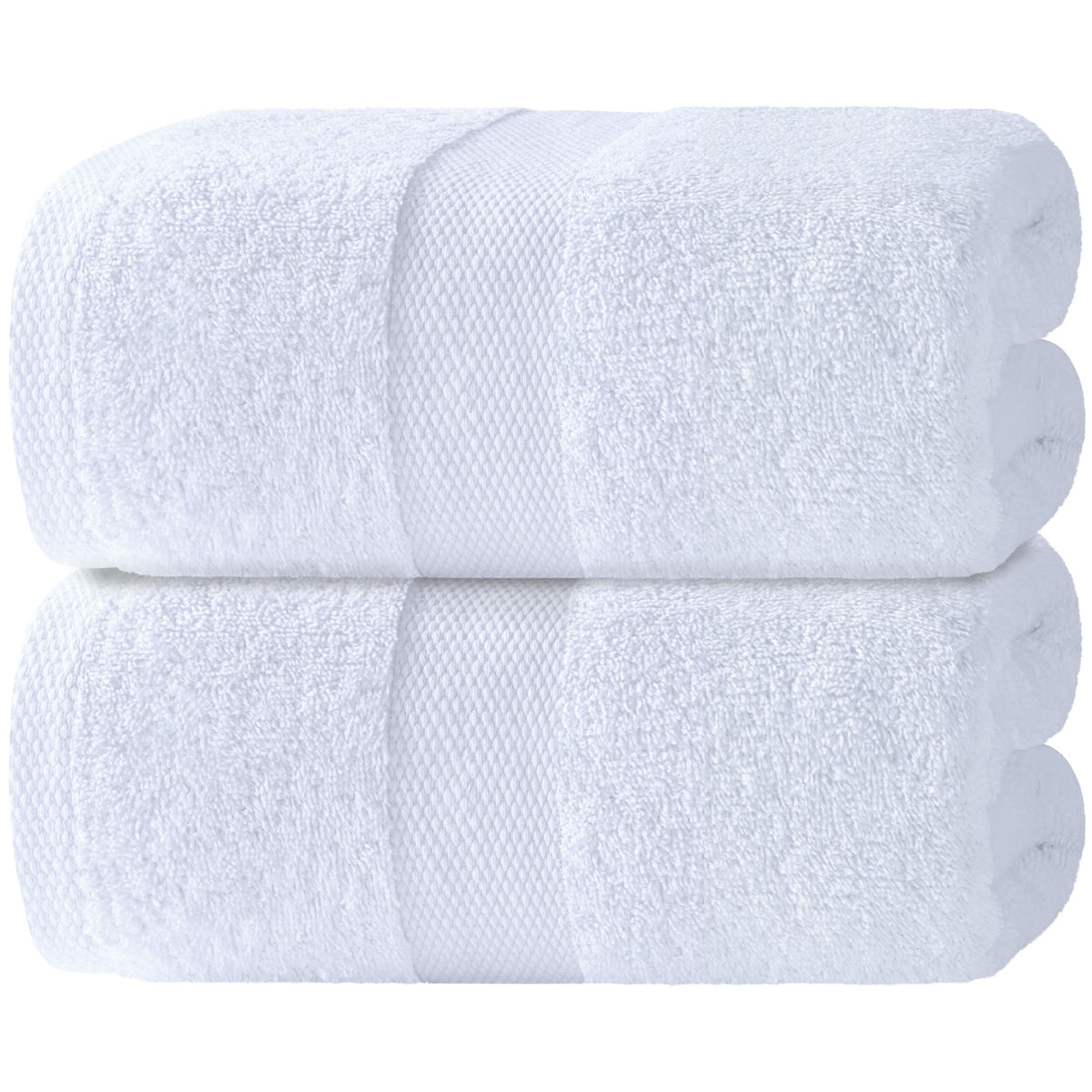 White Classic bath sheet 35x70 folded, showing plush hotel-like softness.