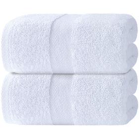 White Classic bath sheet 35x70 folded, showing plush hotel-like softness.