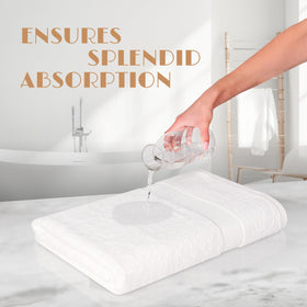 White Classic bath sheet in a bathroom setting with hotel-quality look.