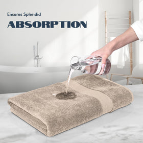 White Classic taupe bath sheet color adds warm, elegant bathroom accent
