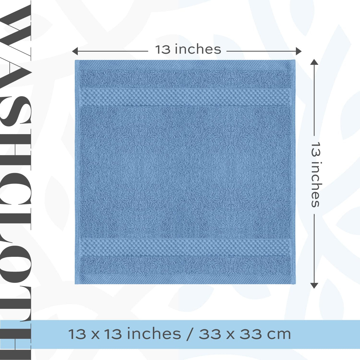 White Classic washcloths arranged on bath rack illustrate quick-dry performance.