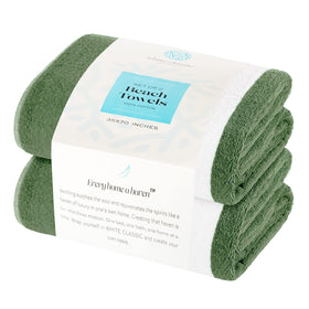 White Classic compact packable travel towels fit easily in luggage for on-the-go use.