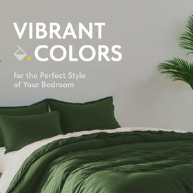 White Classic deep green bedding elevates any bedroom with timeless style