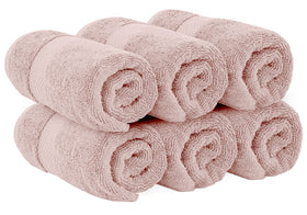 White Classic hotel collection towels add spa-like bathroom charm