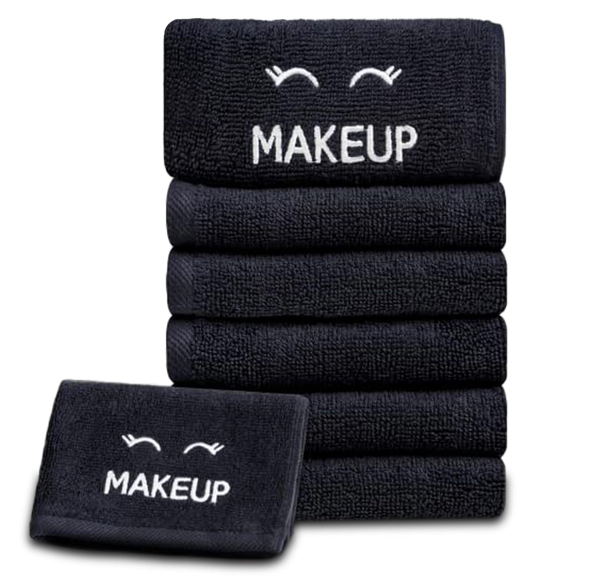 White Classic hotel-ready makeup towels ideal for vacation rentals and rooms