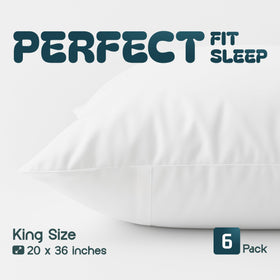 White Classic king pillow covers with zipper closure, secure fit.