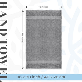 White Classic light-gray-towels: elegant color that suits any bathroom.