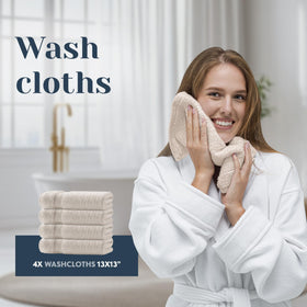 White Classic lint-free and fast-drying Ivory towels for easy laundry days