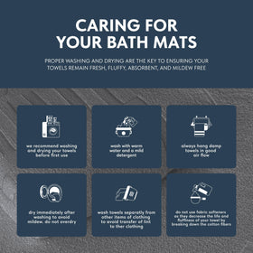 White Classic Luxury Bath Mat 2-pack provides convenient bathroom upgrade.