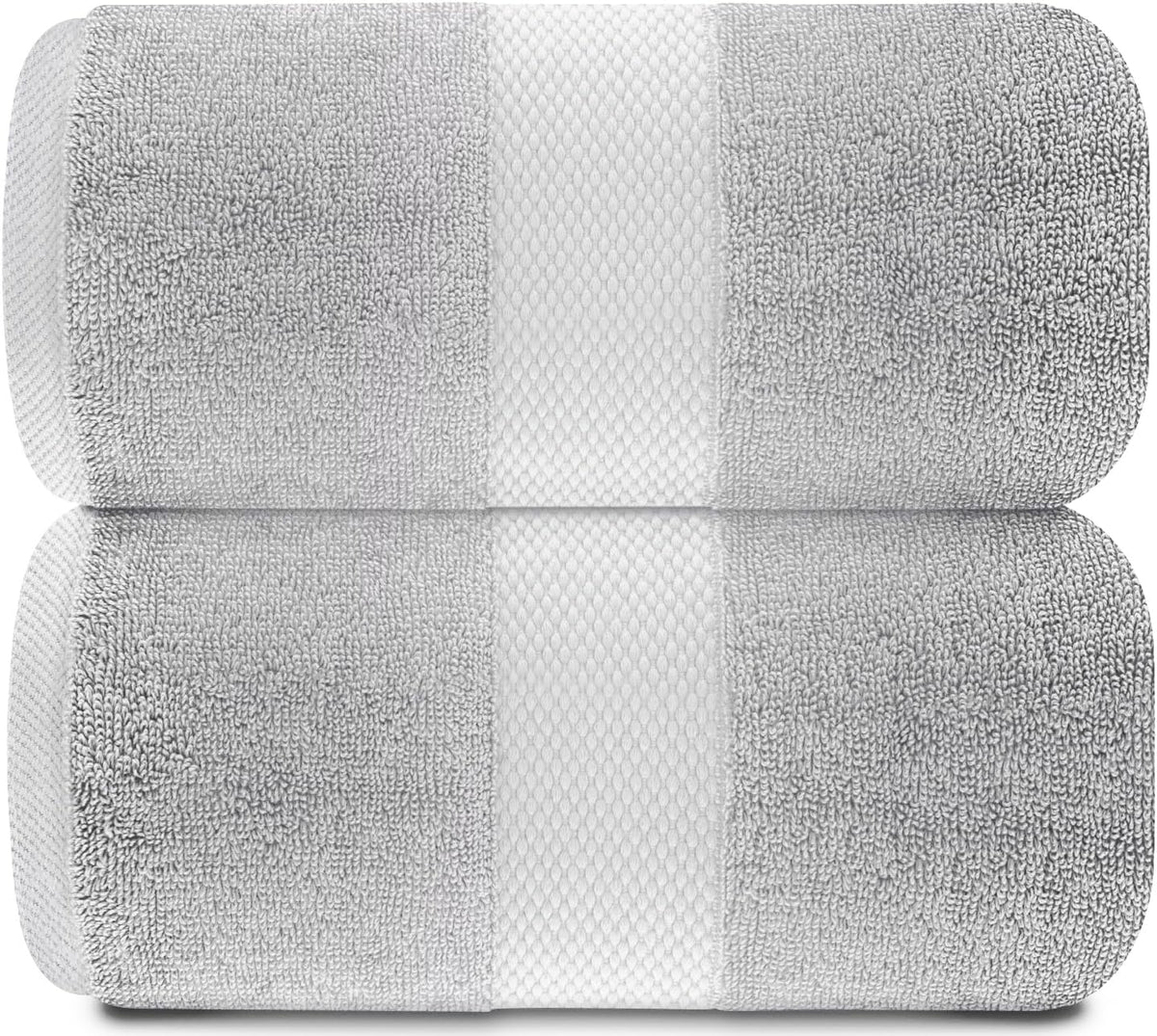 White Classic luxury bath sheet folded display highlights generous size