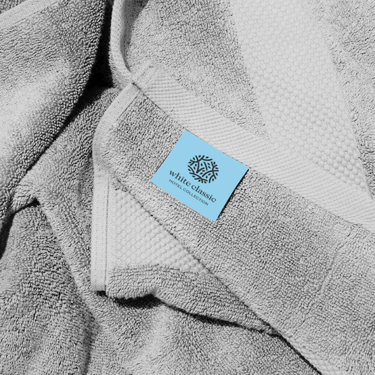 White Classic luxury bath sheet absorbency closeup highlights quick dry performance