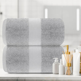 White Classic luxury bath sheet Dolphin Gray texture suggests spa ready use